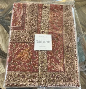 "Nuevo Mantel Caja y Barril Arun Kalamkari Boho Chic 60x90"" Algodón Natural" - Imagen 1 de 4