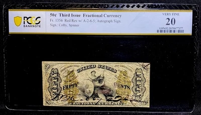 FR# 1356 Fractional 1864 Currency 50c Civil War Third Issue Union Banknote, PCGS - Image 1 of 4