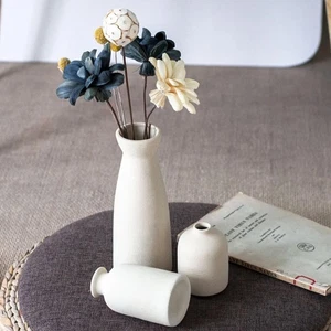 Keramik Vasen 3er-Set Kleine Blumenvasen für Pampas Grass&getrocknete Blumen - Bild 1 von 12