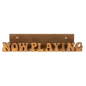 Now Playing Vinyl Record Stand Display Wall Mount Solid Wood Album Shelf5514 - Imagen 1 de 6