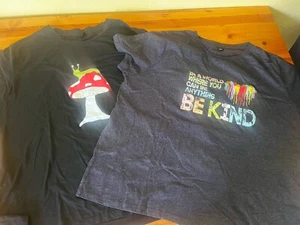 Camisetas para mujer talla grande 3XL gráficas bondad y caracol hongo negras - Imagen 1 de 6