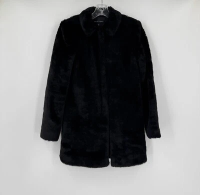 Abrigo Jill Stuart para mujer negro de piel sintética con cuello de longitud media cremallera talla S Foto 1 de 4