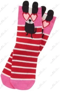 Gymboree Girls M "Enchanted Winter" Puppy Heart Socks Shoe 13-2 NWT Valentines - Picture 1 of 3