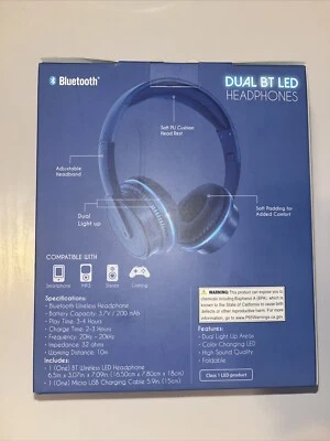 Dual Led Bluetooth Headphones - Image 1 of 4