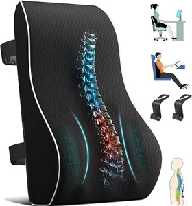Lumbar Support Pillow for Office Chair Back Support Pillow for Car, Computer, - Picture 1 of 7