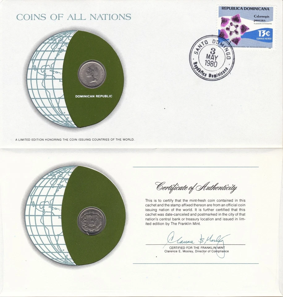Coins of All Nations Dominican Republic 1975 10 Centavos KM-19a BUNC - US Seller - Image 1 of 1