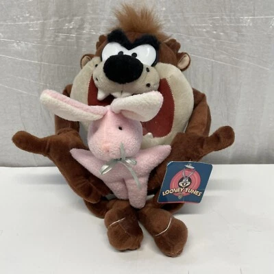 Peluche Taz Tasmanian Devil con conejito Looney Tunes 8" 2002 nuevo con etiquetas Foto 1 de 4