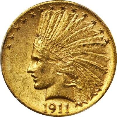 1911-D PCGS MS62 Semi-Key Gold $10 Eagle LOWEST MINTAGE FROM 1894 TO TODAY! - Image 1 of 4