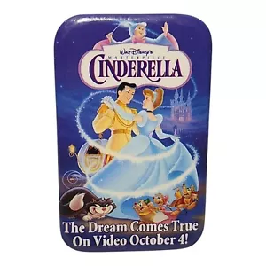 Walt Disney Cinderella Movie Release Pin Button October 4 Dreams Come True Video - Picture 1 of 5