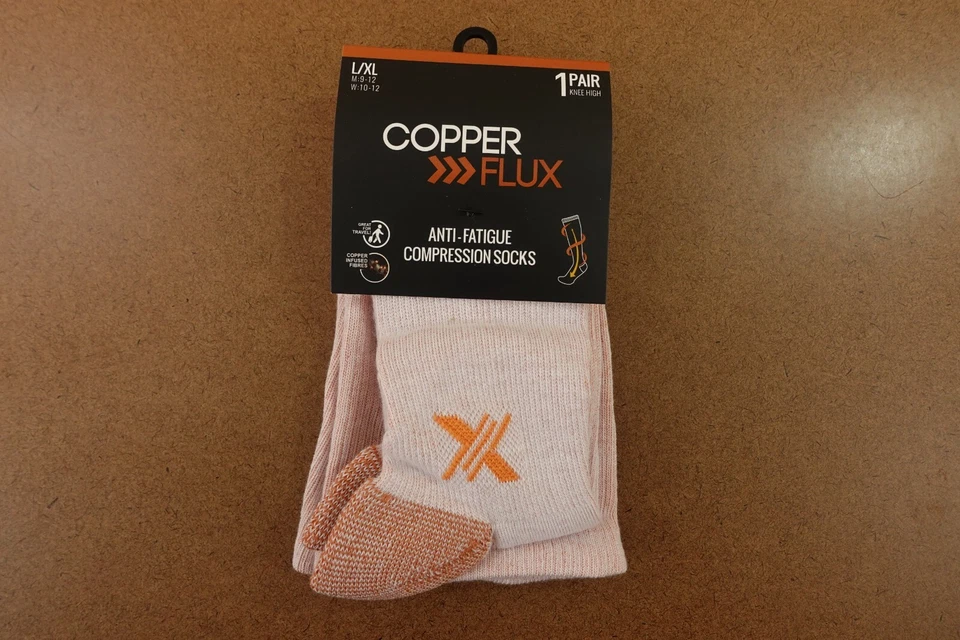 Calcetines de compresión Copper Flux para mujer talla 10-12 rosa antifatiga nuevos con etiquetas Foto 1 de 4