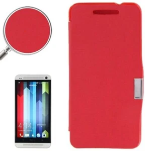 Etui na telefon komórkowy etui na HTC One / M7 czerwone szczotkowane - Zdjęcie 1 z 4