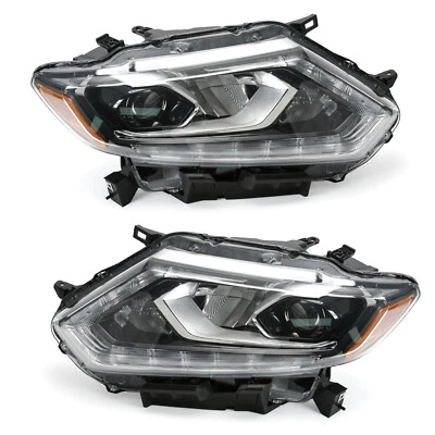 Faros LED negros laterales izquierdo+derecho para Nissan Rogue 2014 2015 2016 Foto 1 de 4
