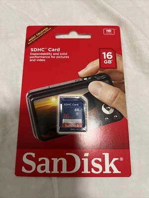 SANDISK 16GB SDHC MEMORY CARD Sealed in Package ! Free Shipping - Image 1 of 2