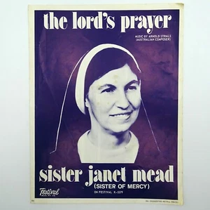 Sister (Of Mercy) Janet Mead The Lord's Prayer (1973) Vintage Sheet Music - Picture 1 of 3