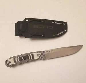 Kizlyar Supreme Echo Hunting Fixed 4.5" Niolox Satin Plain Blade Micarta  - Picture 1 of 6