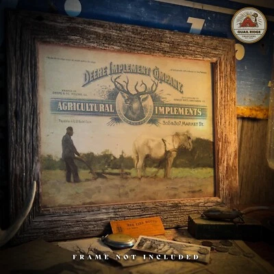 Vintage John Deere Plow Advertising Art Print Farming Wall Decor Farmer  Gift - Image 1 of 4