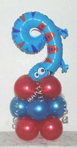 AGE 9 - 9TH BIRTHDAY - BALLOON DISPLAY TABLE DECORATION KIT - NO HELIUM NEEDED - Picture 1 of 10