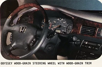 2002-2004 Honda Odyssey Optional Wood Steering Wheel Black RL1 OEM JDM Rare  - Image 1 of 4