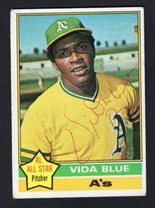 Vida Blue 1976 Topps Autographed Card #140 - Picture 1 of 2