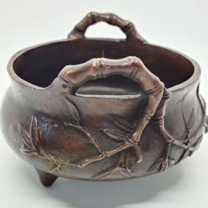Rare Bronze bamboo Statue buddha worship Incense burner collectable home decor - Picture 1 of 5