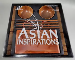 Global Décor Asian Inspiration Wooden 11 Piece Sushi Set for 2 - NEW Sealed - Picture 1 of 6
