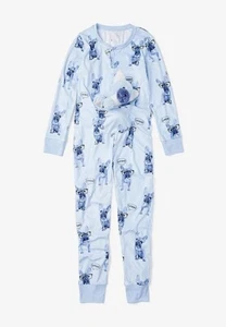 Justice Girl's Size 6 Blue Laterz Puppy Dog One Piece Pajamas with Plush Toy - Picture 1 of 1