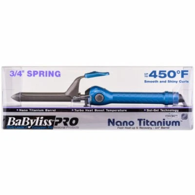 Rizador de resorte de titanio BaByliss Pro Nano - 3/4", 1", 1 1/4", 1 1/2" Foto 1 de 4