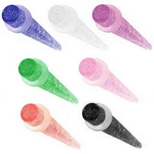 Expander Asta per Allargamento Ristretto Piercing Plastica Ultra Glitter Colore - Foto 1 di 8