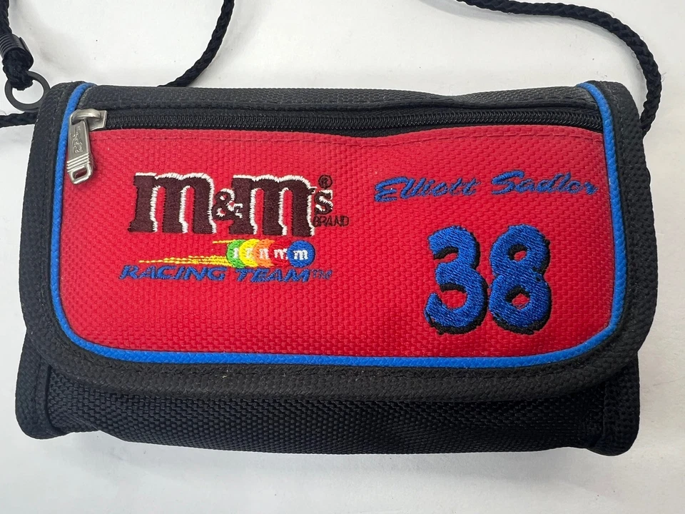 Cartera sin asas pequeña de lona Elliott Sadler #38 M&M Racing Team NASCAR Foto 1 de 4