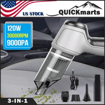 3in1 Wireless Car Vacuum Cleaner Household 9000Pa Strong Suction Mini Cleaner - Image 1 of 4