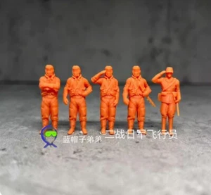 1/72 Segunda Guerra Mundial Equipo Piloto Japonés de 5 Soldados Modelo - Imagen 1 de 1