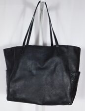 MERONA Black Reptile Embossed Faux Leather Tote Bag
