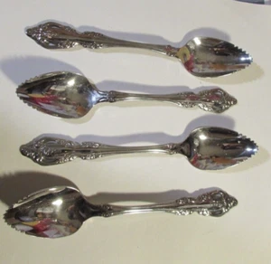 Brahms Oneida Community Stainless Flatware Set of 4 Grapefruit Serrated Spoons - Picture 1 of 3