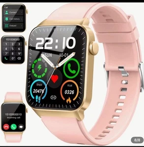 Smartwatch für Damen Herren Annehmen/Anrufe tätigen, 1,85" Fitness mit Herzfrequenz Sport - Bild 1 von 3