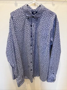 Cutter And Buck Stretch Button Down XXL Oxford Dress Shirt Blue Stripe $100 MSRP - Picture 1 of 4