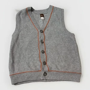 Tea Collection Gray Vest Toddler Boys Size 6-7 Lightweight Fall Outerwear - Picture 1 of 3