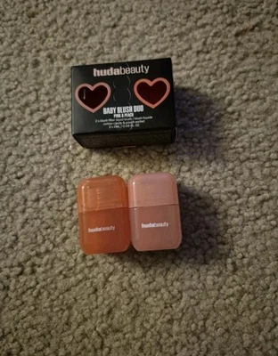 HUDA BEAUTY BABY BLUSH DUO COTTON CANDY & PEACH SORBET - Image 1 of 4