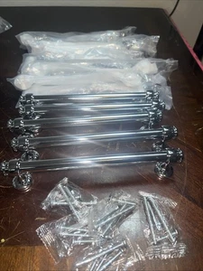 Alzassbg 12er-Pack Schrankgriffe poliertes Chrom 6-1/4" Loch mittig Zuggriffe. - Bild 1 von 8