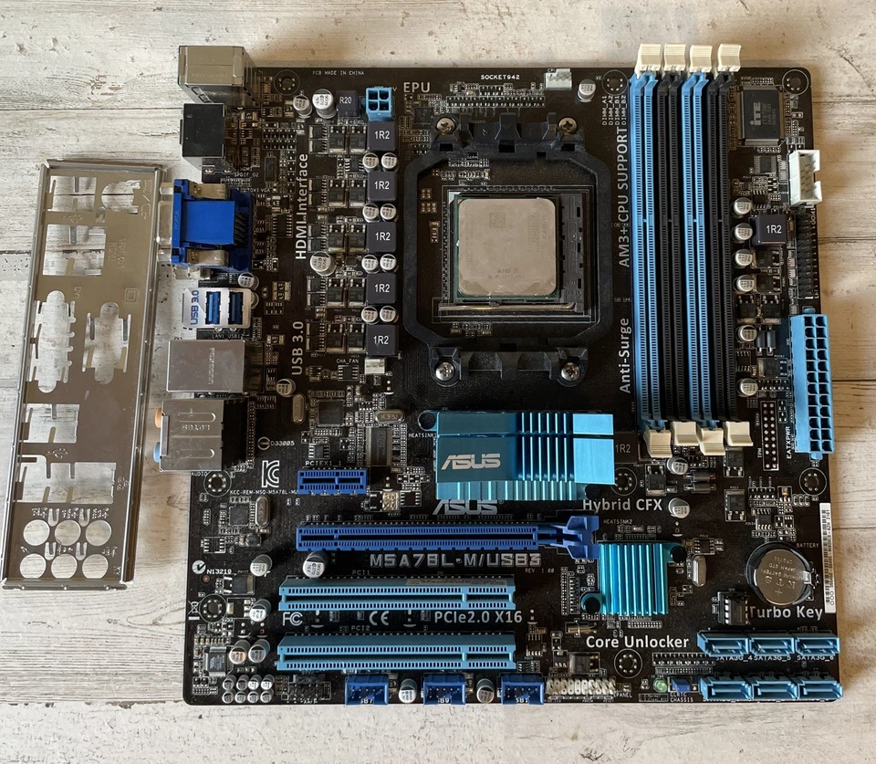 ASUS M5A78L-M/USB3 AM3 ATX With AMD FX 6350 - Image 1 of 4