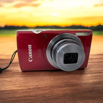 Red Canon IXUS 165 Digital Camera  Battery Data Case Boxed. Tested And Working - Image 1 of 4