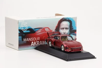 1:43 Spark Porsche 911 Turbo Giorno 935 Rosso Metallico Akram Ojjeh Museo Map - Immagine 1 di 4