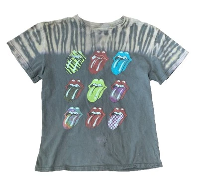 Camiseta Rolling Stones HECHA A MANO Tie Dye Talla L Gira de Conciertos Merch Band Camiseta VR DE COLECCIÓN Foto 1 de 4