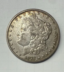1878 S US Morgan Silver Dollar $1 AU - Picture 1 of 2