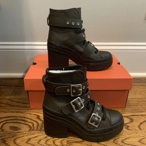 Converse Chuck 70 De Luxe Heel Leather & Buckles Women's Boots Size 7 - A12209C - Picture 1 of 7