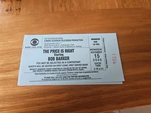 THE PRICE IS RIGHT Starring Bob Barker 2 Original 1992 Tickets TV HOLLYWOOD - Picture 1 of 2