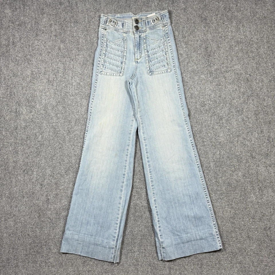 Radcliffe London High Waist Flare Baggy Jeans Womens Size 24 Light Wash 0209 - Image 1 of 4