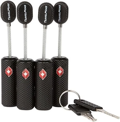 2 Pack TSA Approved Luggage Locks with Keys for Travel – Flexible Ultra Secur... - Image 1 of 4