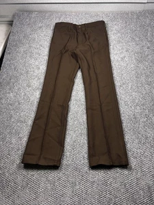 Wrangler Wrancher Boot Jeans Mens 33x32 Brown Western Dress Pants Polyester - Picture 1 of 9
