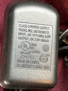 class 2 power supply Model U075010D12 6’ Cord - Picture 1 of 9