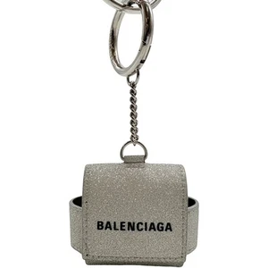 Auténtico bolso BALENCIAGA encanto AirPods Pro estuche cuero gris #36636799 - Imagen 1 de 11